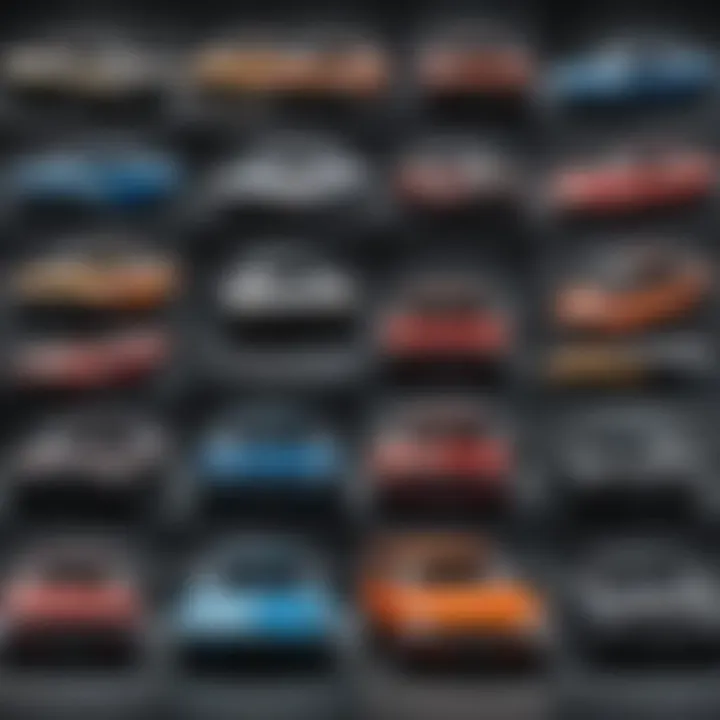 Collage of iconic cars from the Fast and Furious series