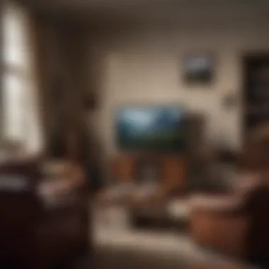 Wand-Driven Entertainment A living room setup showcasing a television controlled by a wand