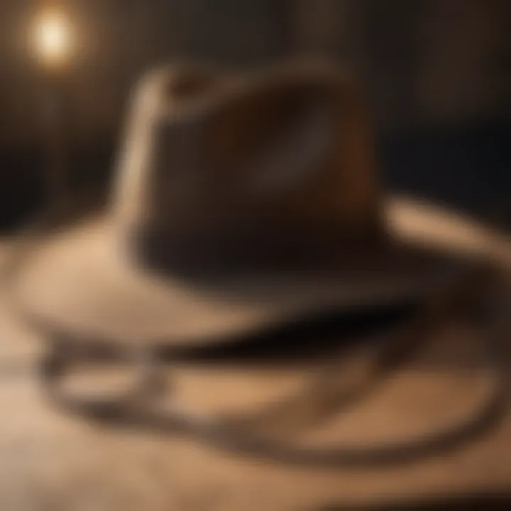 Iconic Indiana Jones hat and whip