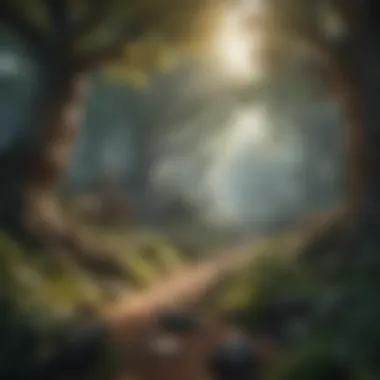Fantasy Realm Detailed illustration of a fantasy realm with mythical creatures