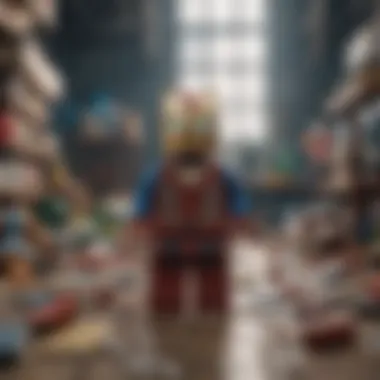 Iconic Marvel Characters in LEGO Form Detailed view of a LEGO Infinity Saga set featuring iconic Marvel characters.