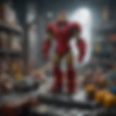 Showcase of various LEGO sets inspired by the Marvel Cinematic Universe.