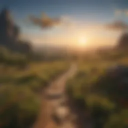 A breathtaking landscape from Ocarina of Time showcasing the game's immersive world