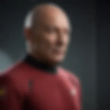 Visual representation of the main character, Jean-Luc Picard, in a thoughtful pose.