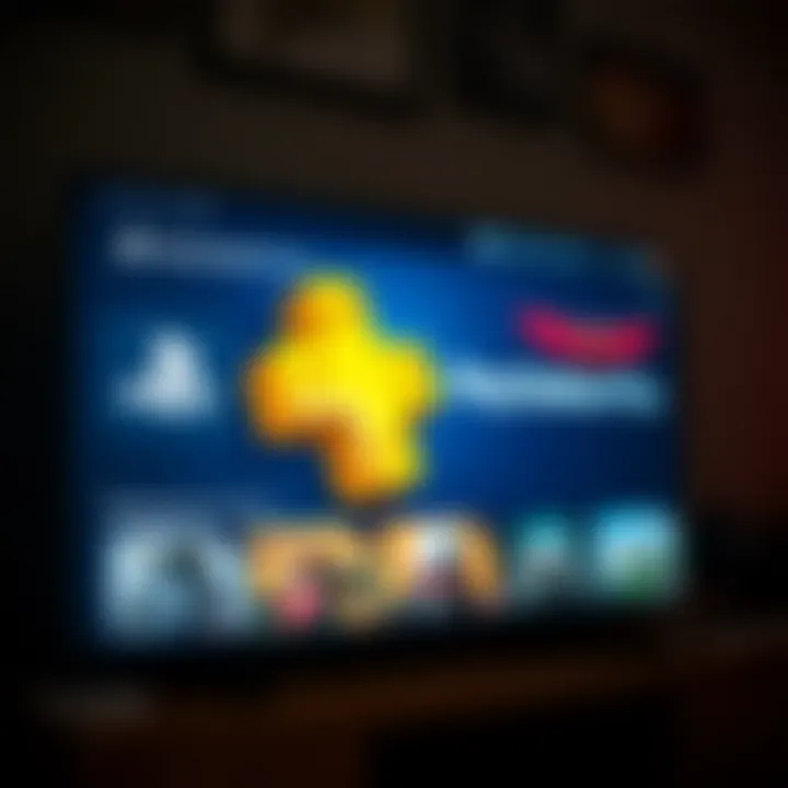 PlayStation Store Plus Interface Visual representation of the PlayStation Store Plus interface showcasing free games