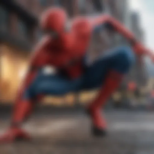 Intense Spider-Man pose