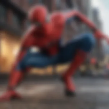 Dynamic Spider-Man Pose Intense Spider-Man pose
