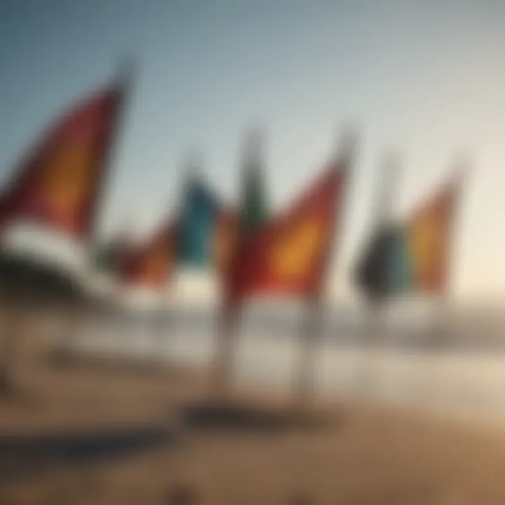 Survivor TV Show Tribe Flags on Beach