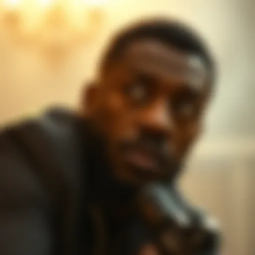 Idris Elba in a dramatic scene