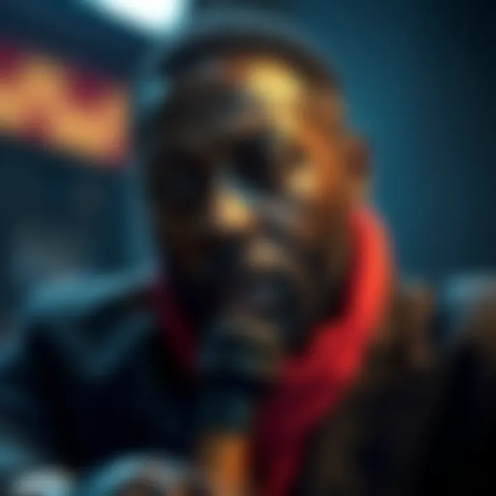 still from one of Idris Elba's iconic roles