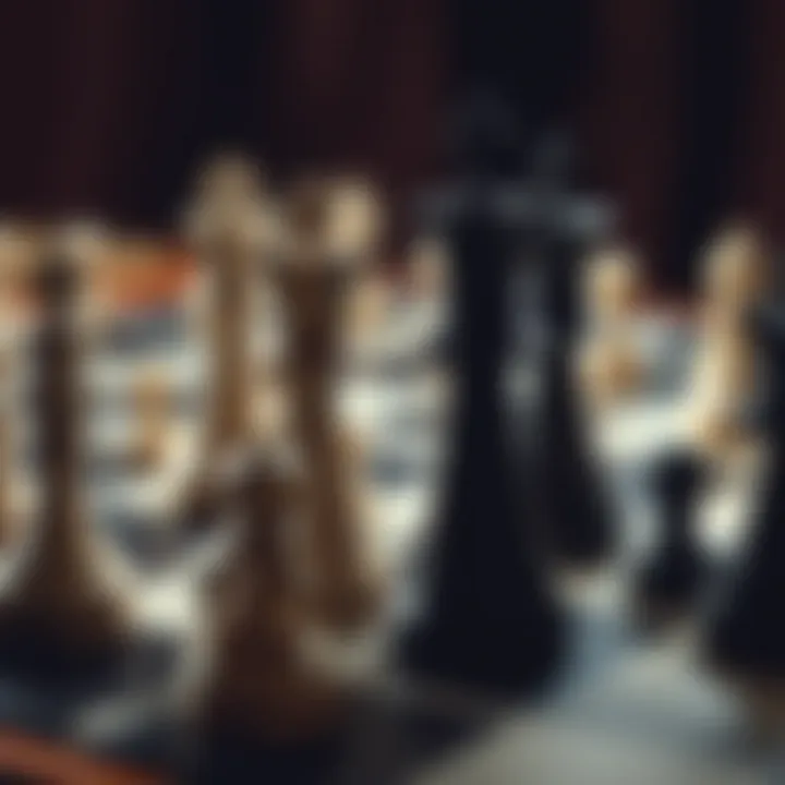 A chessboard representing strategic political maneuvering