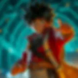 Izuku Midoriya: The Path to Heroism A dynamic scene showcasing the protagonist Izuku Midoriya in his journey to becoming a hero.