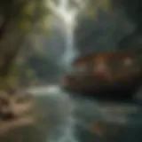 A captivating scene of the Jungle Cruise online experience