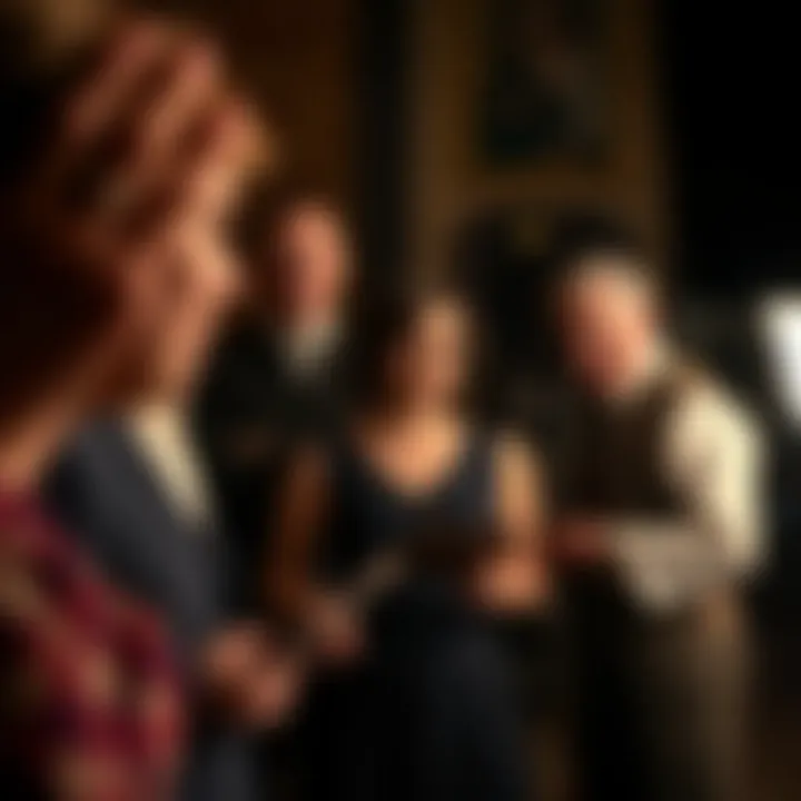 Behind-the-scenes crew working on set