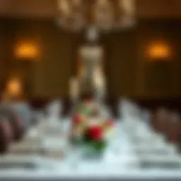 Elegant dining setting from Downton Abbey