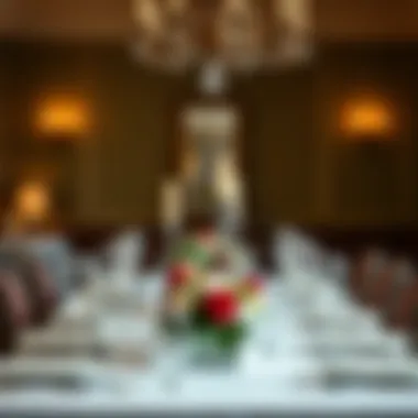 Elegant dining setting from Downton Abbey