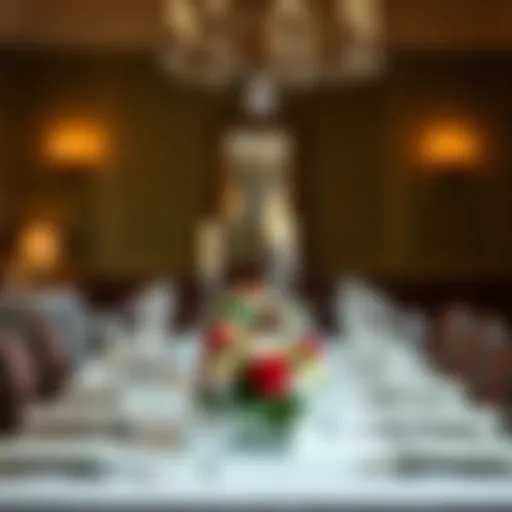 Elegant dining setting from Downton Abbey