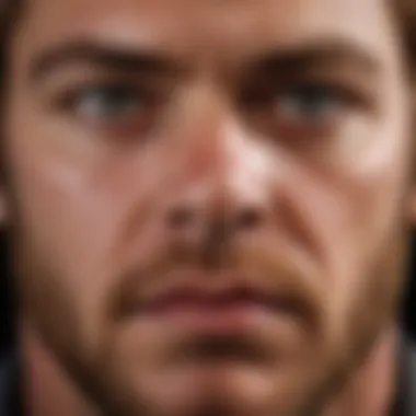 A visual representation of Dexter's internal struggle mirrored in Harrison's expression.