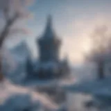 Frozen's enchanting icy landscape