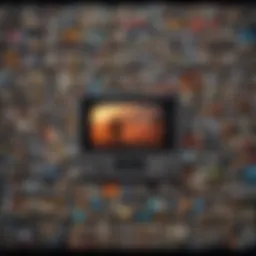 A vibrant collage showcasing various genres in modern audio-visual media.