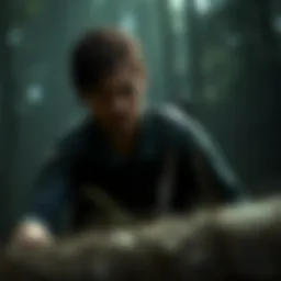 An intense moment from The Last of Us showcasing the game's atmosphere