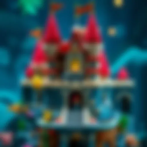 Detailed view of the Little Mermaid LEGO set showcasing Ariel and her underwater castle