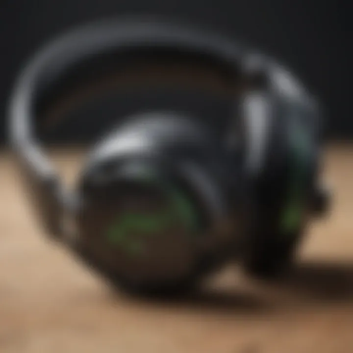 Detailed view of the audio controls on the Xbox headset