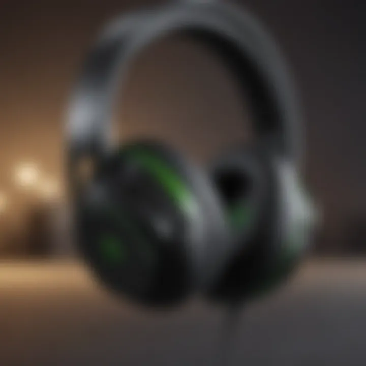 Close-up of Xbox headset showcasing its sleek design