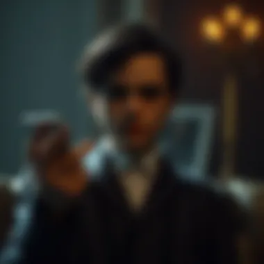 A visual metaphor capturing the essence of dark humor in the film