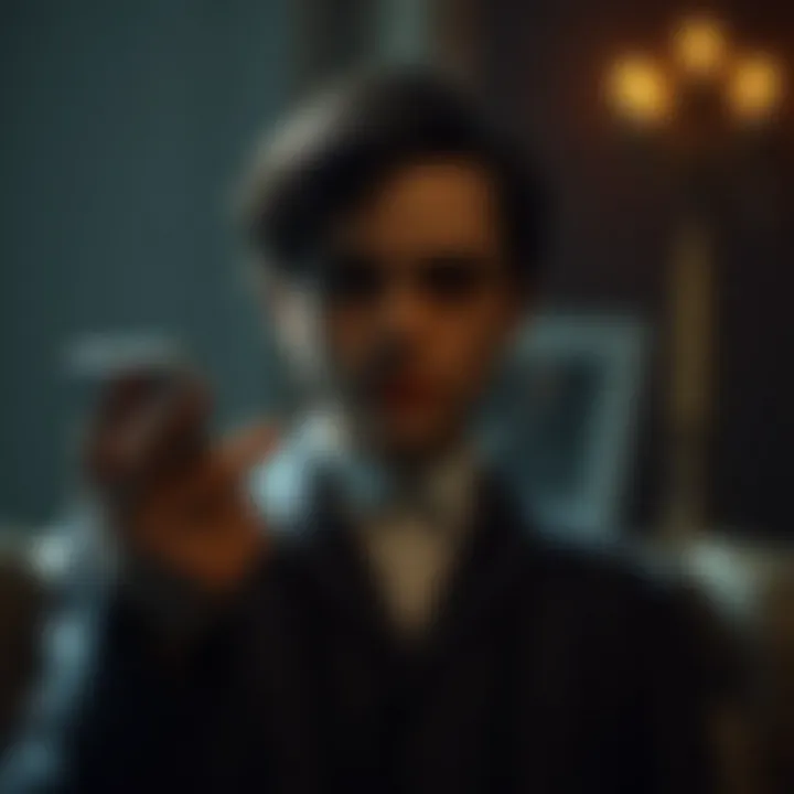 A visual metaphor capturing the essence of dark humor in the film