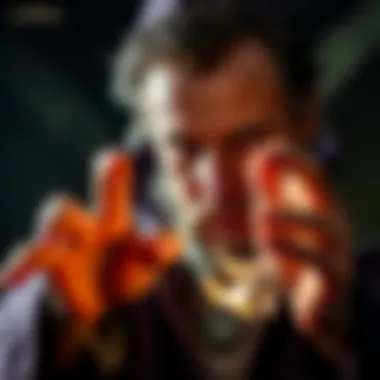 The Art of Spellcasting A close-up of a protagonist wizard casting a spell