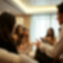 Kardashian family members engaging in a lively discussion