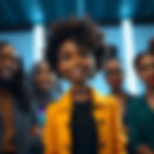 Diverse Characters of The Proud Family Reboot A vibrant scene showcasing the diverse characters from The Proud Family reboot.