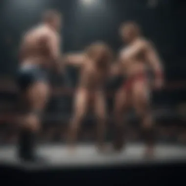 Talent Showcase in Ring of Honor Dynamic roster of talented wrestlers in action.