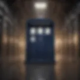 The TARDIS traveling through time and space