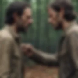 A pivotal moment of character confrontation in The Walking Dead