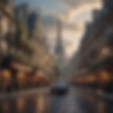 An enchanting depiction of the magical cityscape of Paris in the franchise