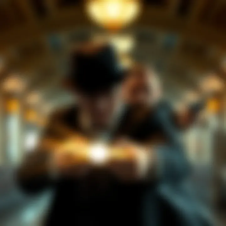 A visual representation of Kingsman characters in action-packed scenes