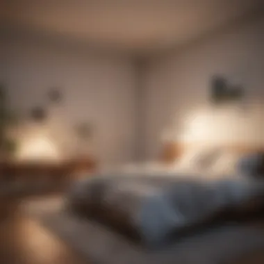 Optimal Sleep Research Environment A serene bedroom setting designed for optimal sleep research.
