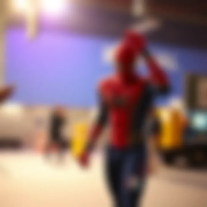 Behind-the-Scenes of Spider-Man: Homecoming Behind-the-scenes photo from the production set of the film.