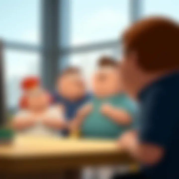 Distinctive Animation Style of Season 16 Illustration of the animation style used in the episode
