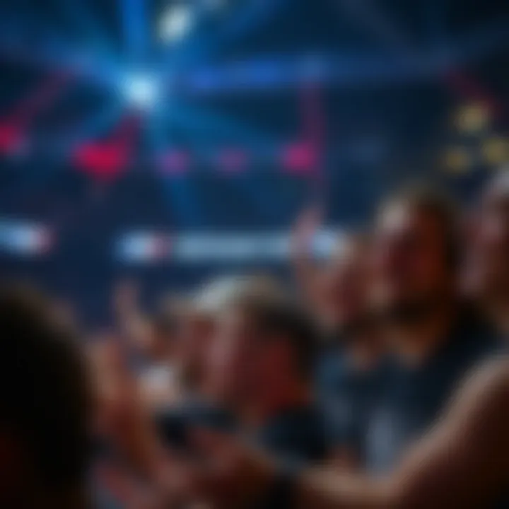 A visual depiction of fans passionately engaging with the WWE Championship narrative.