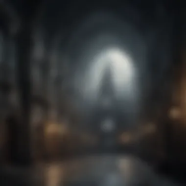 Hogwarts: A Darker Era An artistic representation of Hogwarts in the background with a dark and ominous atmosphere.