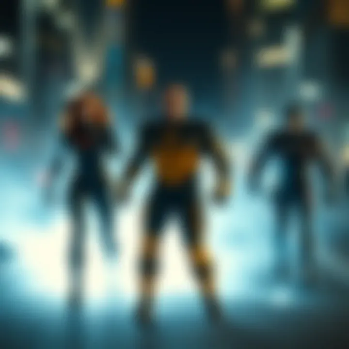 A scene from a major film adaptation of the Fantastic Four, highlighting their cinematic representation