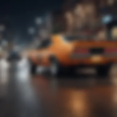 The Thrill of Street Racing in Fast and Furious A dynamic street racing scene representing the thrill and adrenaline of the franchise.