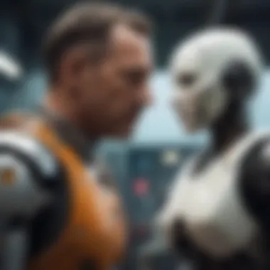 The Connection Between Finch and His Robot A poignant moment showcasing the bond between Finch and his robotic companion.