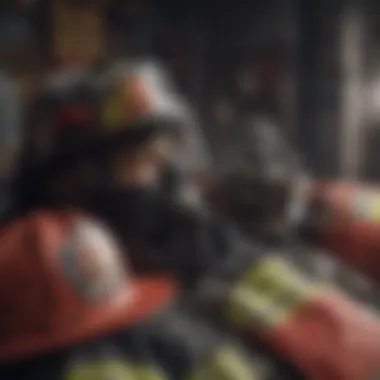 Authenticity of Firefighting Equipment Close-up of Firefighter's Gear
