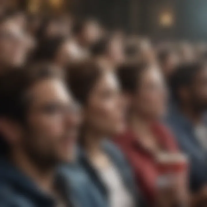 Diverse Moviegoers Enjoying a Film Together