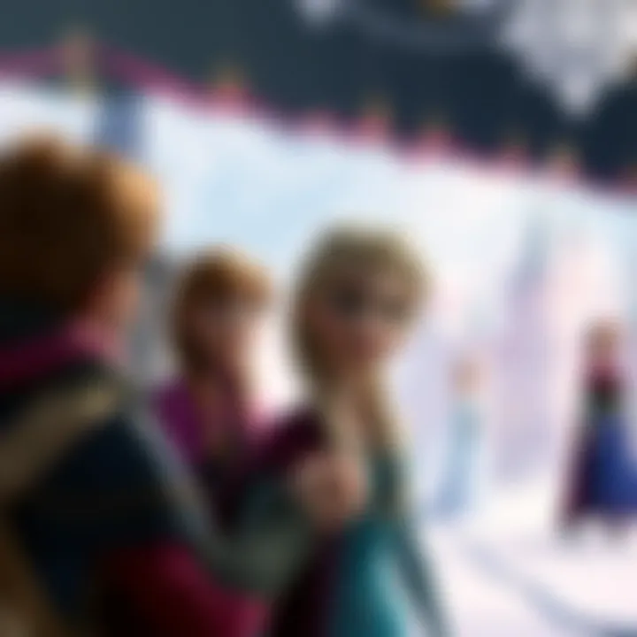 Behind-the-scenes glimpse of the animation process for Frozen 3