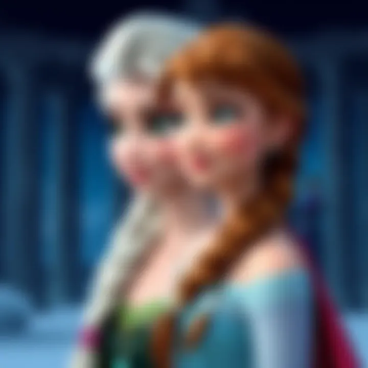 Character design evolution of Elsa and Anna in Frozen 3